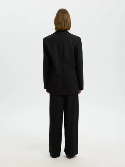 SLFOversized Mara Wool Blend Blazer - Black
