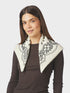 Adelina Paisley Knit Scarf - Off White