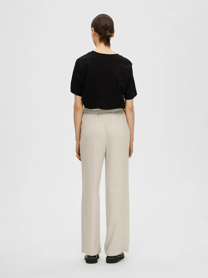SLFviva - Gulia HW Long Sun Pant - Sandshell