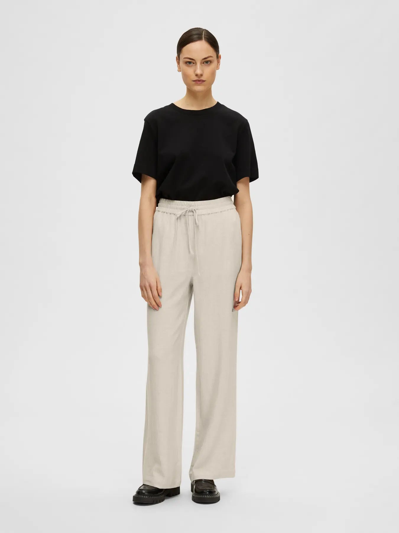 SLFviva - Gulia HW Long Sun Pant - Sandshell
