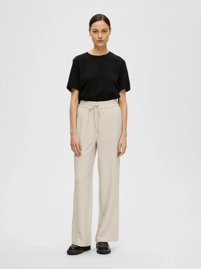 SLFviva - Gulia HW Long Sun Pant - Sandshell