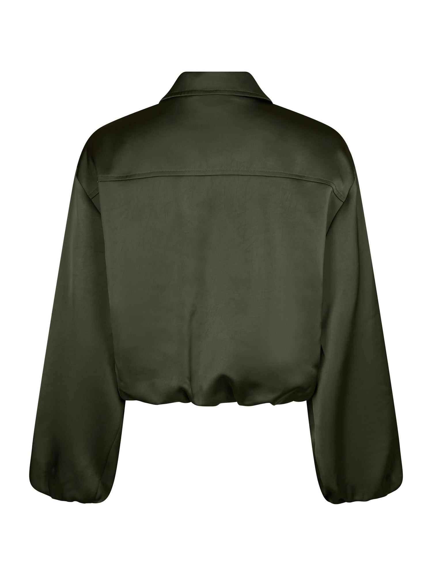 Denielle Heavy Sateen Jacket - Deep Green
