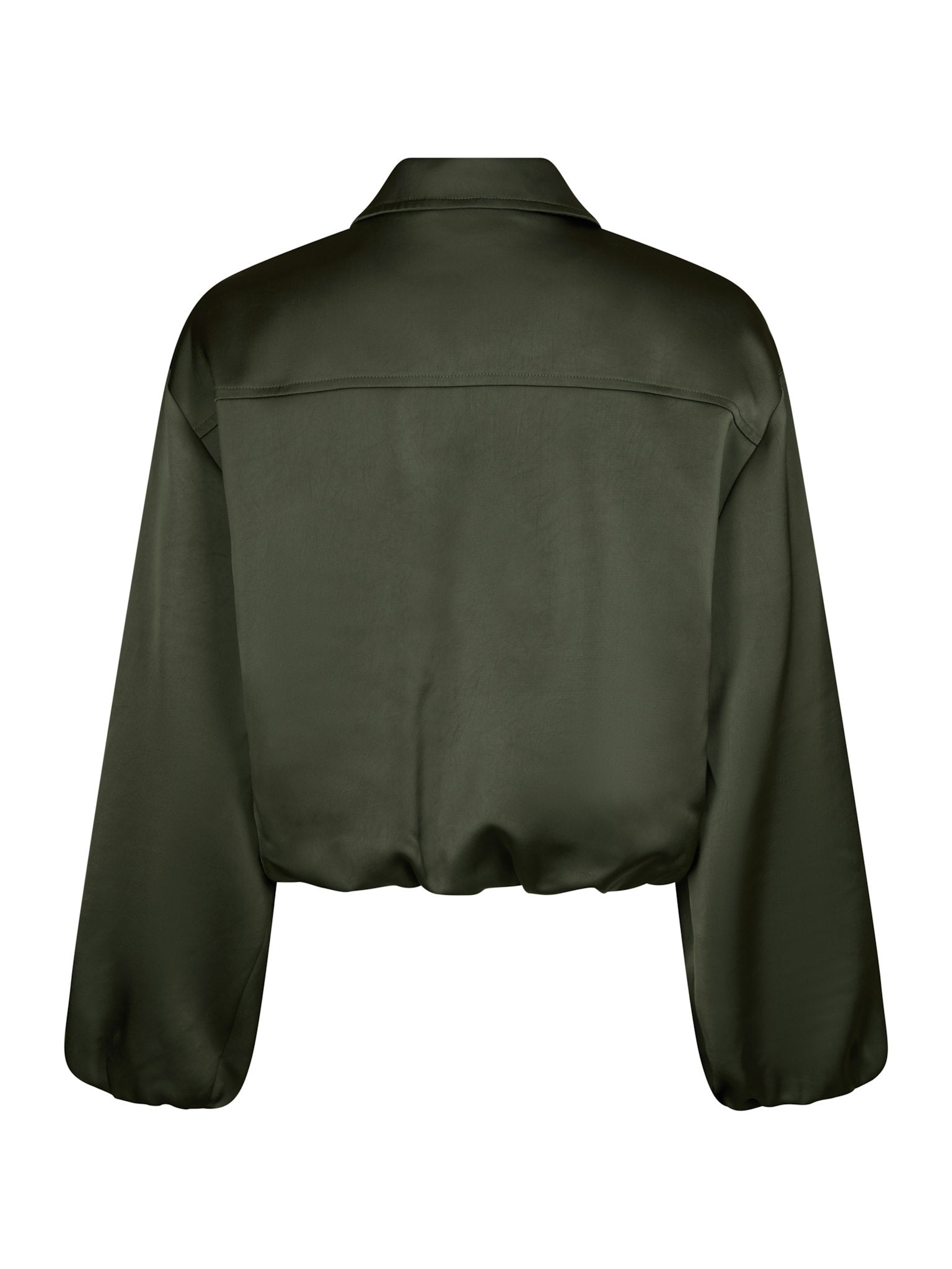 Denielle Heavy Sateen Jacket - Deep Green