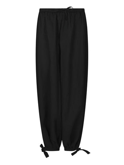 Roxane Balloon Linen Pants - Black