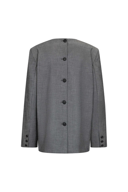 JackyCC Blazer Blouse - Mid Grey