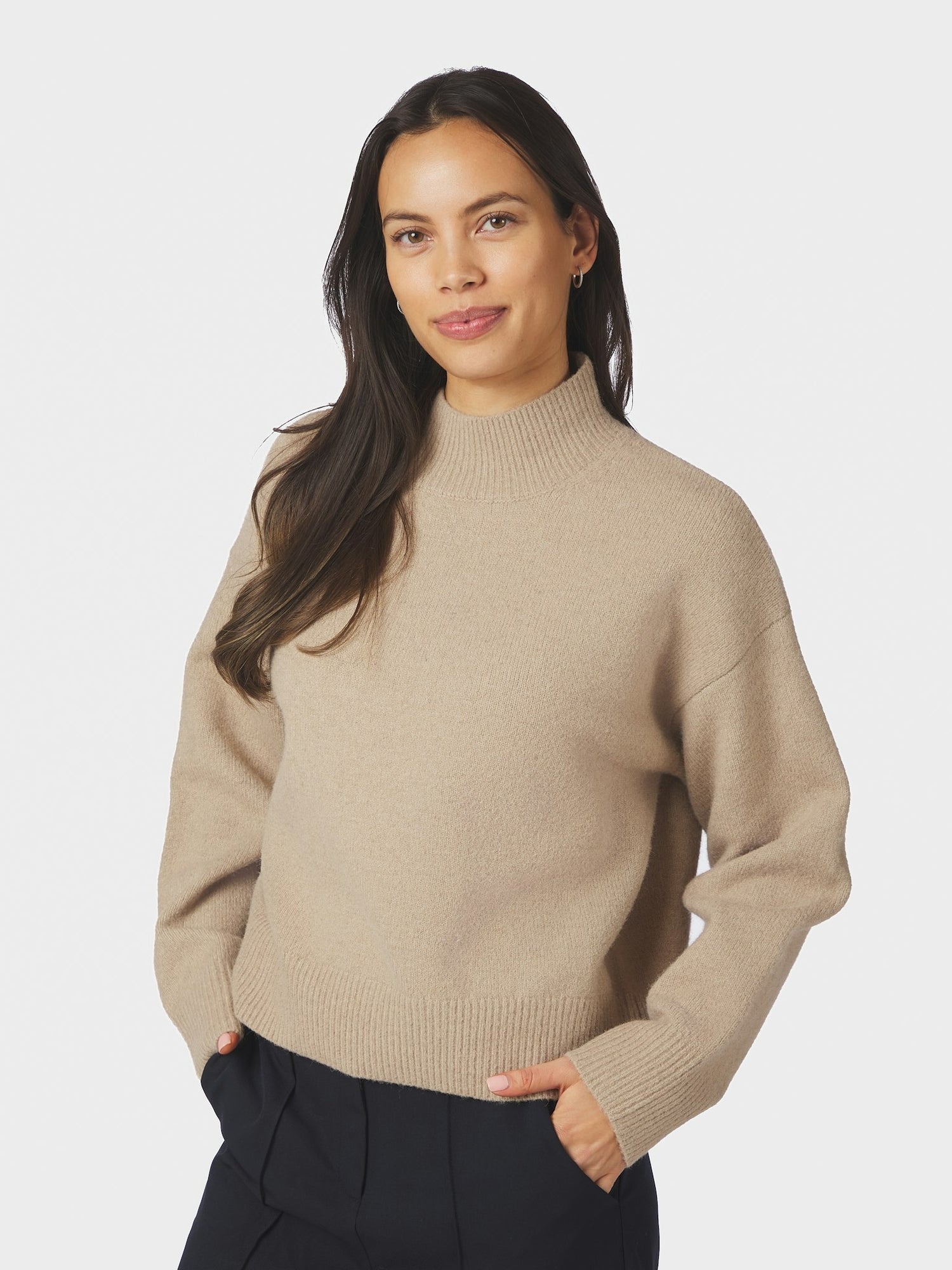 Paulina Knit Blouse - Warm Grey