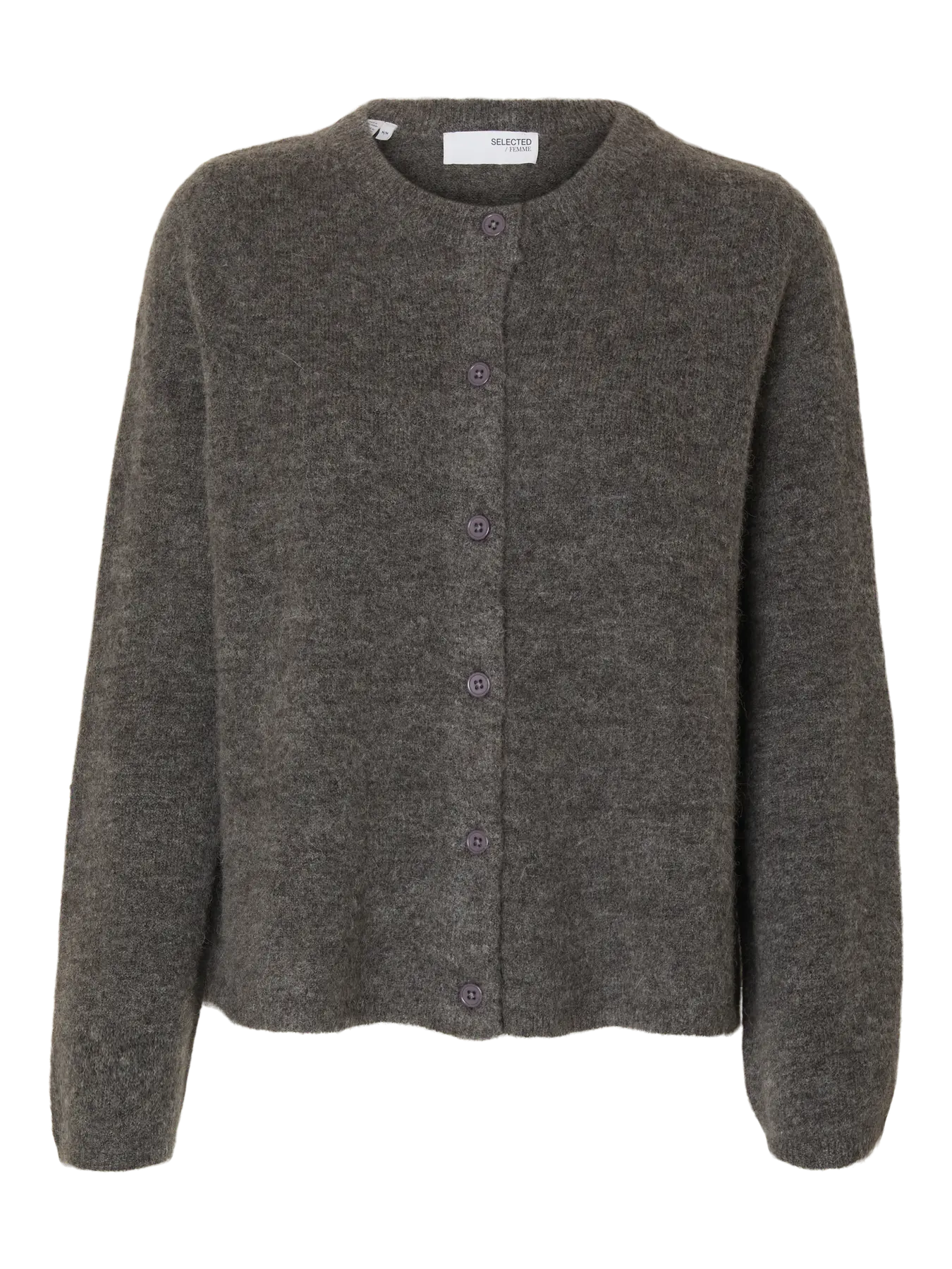 SLFlulu Knit Cardigan - Medium Grey Melange