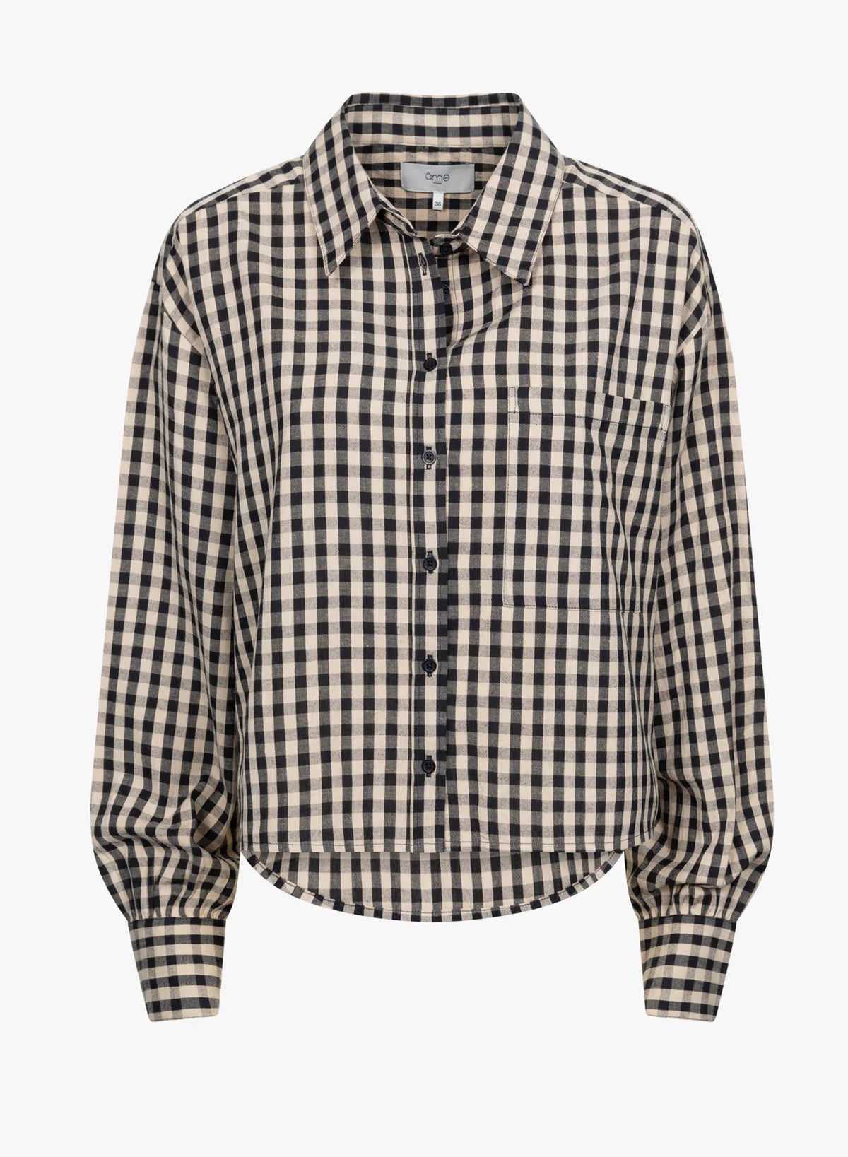 Karlotta Shirt - Black/Beige Check