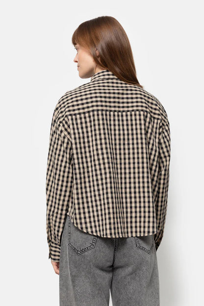 Karlotta Shirt - Black/Beige Check