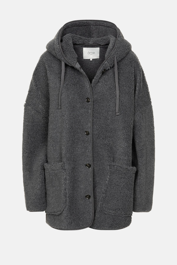 Kenji Teddy Jacket - Dark Grey