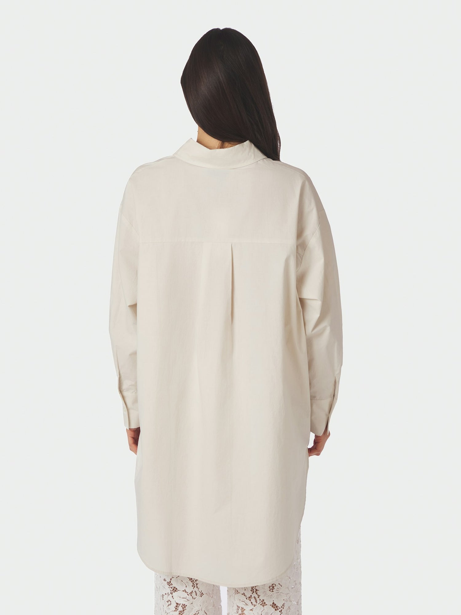 Halina Poplin Shirt - Ivory