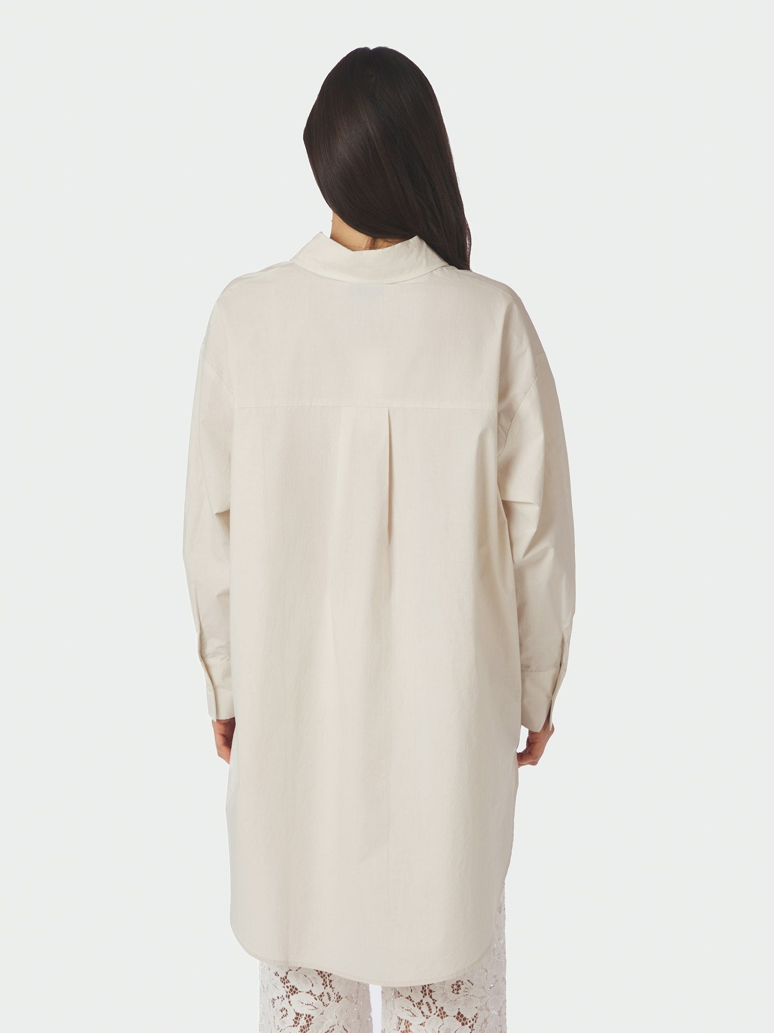 Halina Poplin Shirt - Ivory