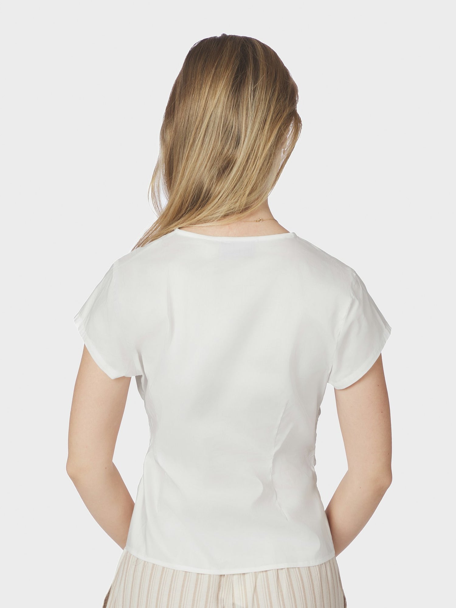 Fidi Poplin Top - White