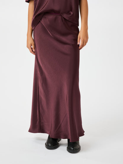 Vicky heavy sateen skirt - Burgundy
