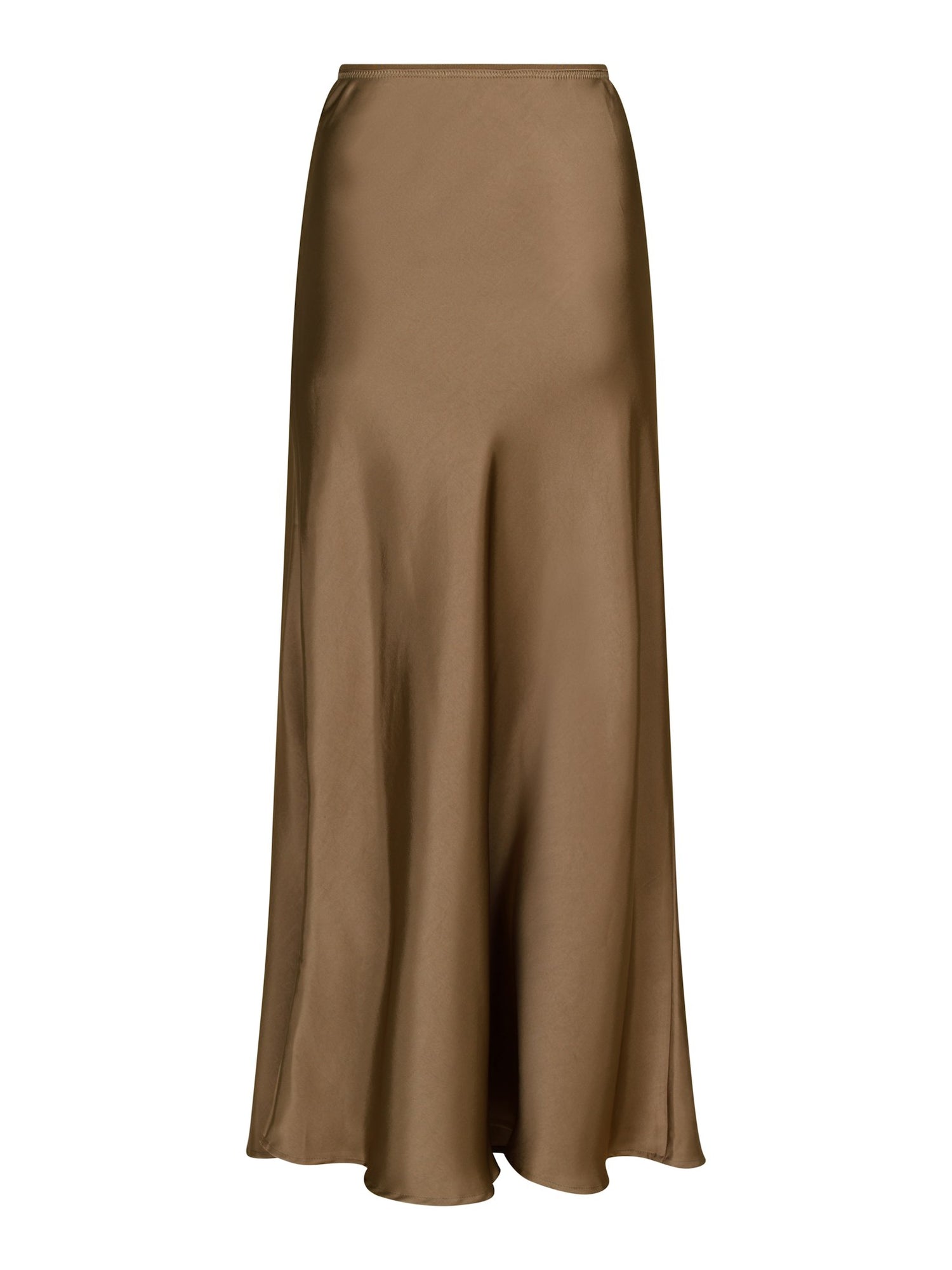 Vicky heavy sateen skirt - Dark Taupe