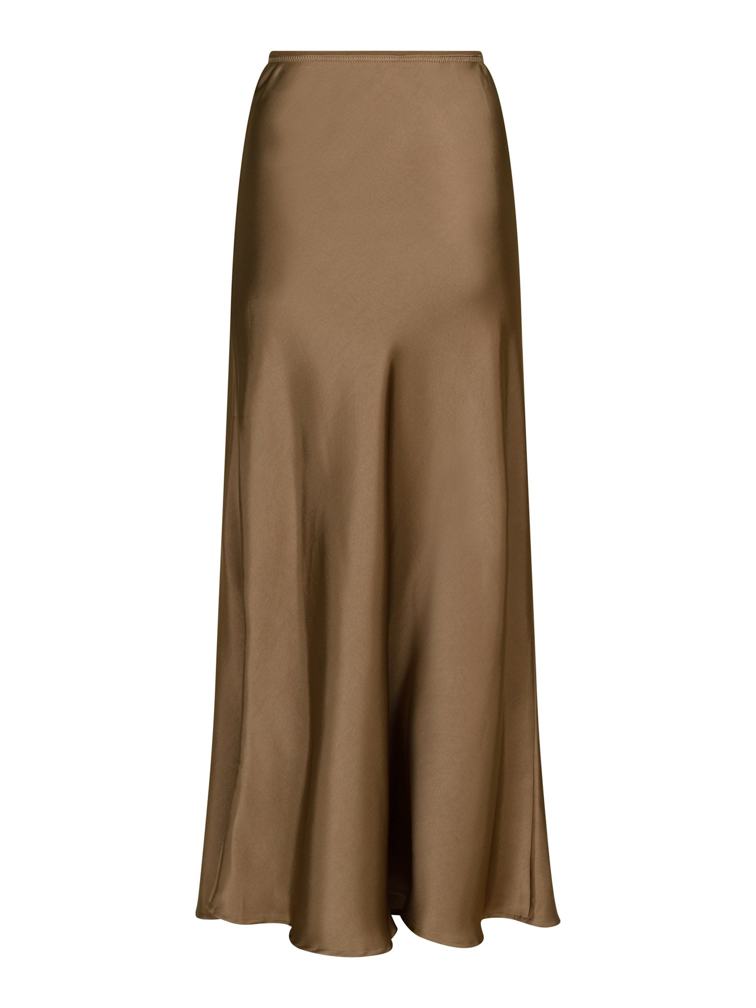 Vicky heavy sateen skirt - Dark Taupe