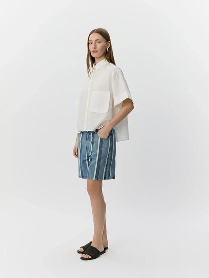 LeanaSW Short Sleeve Shirt - White Alyssum