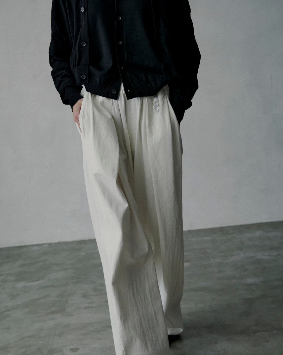 Denim Hakama Pant - White