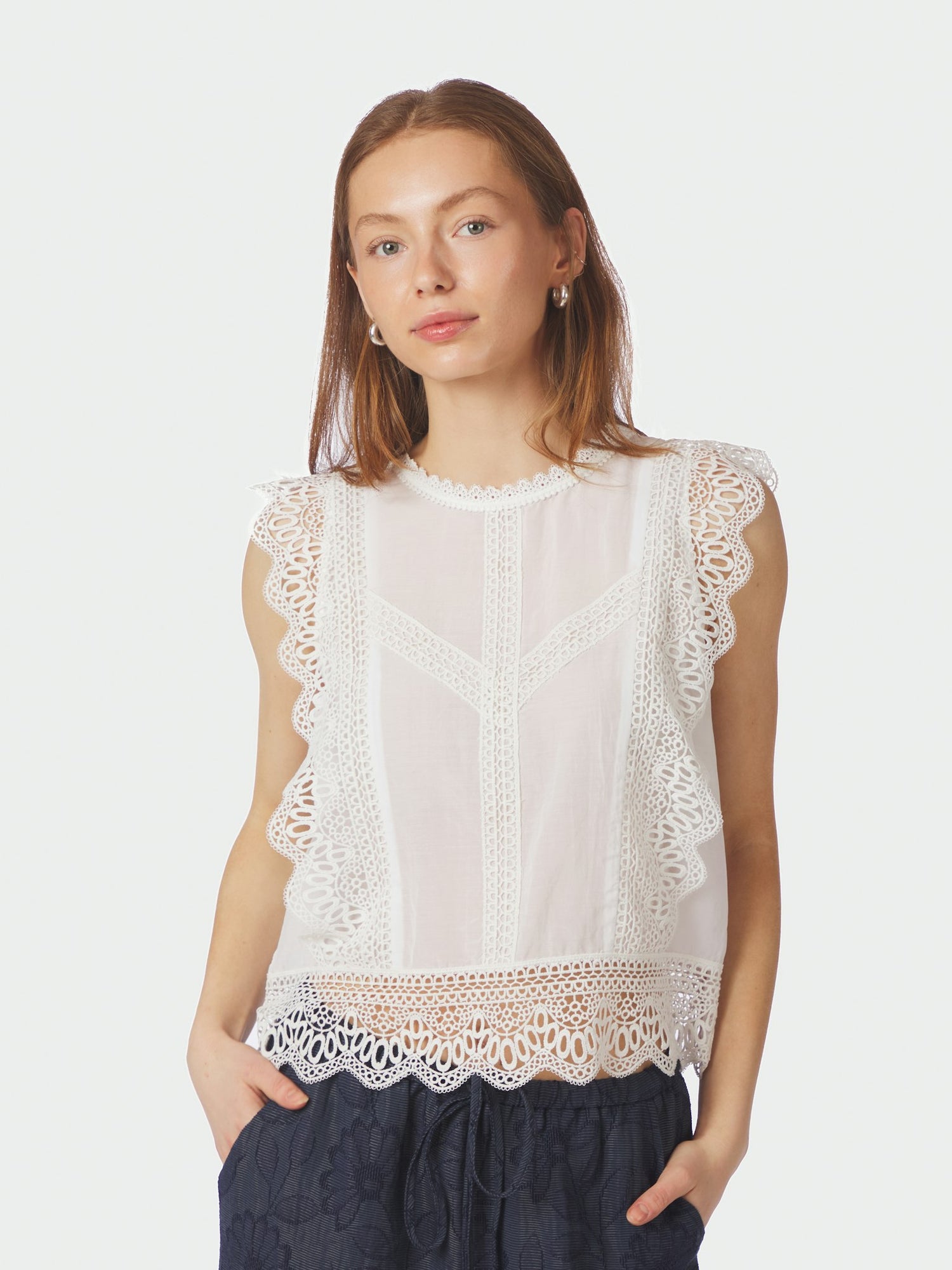 Samia Lace Top - White