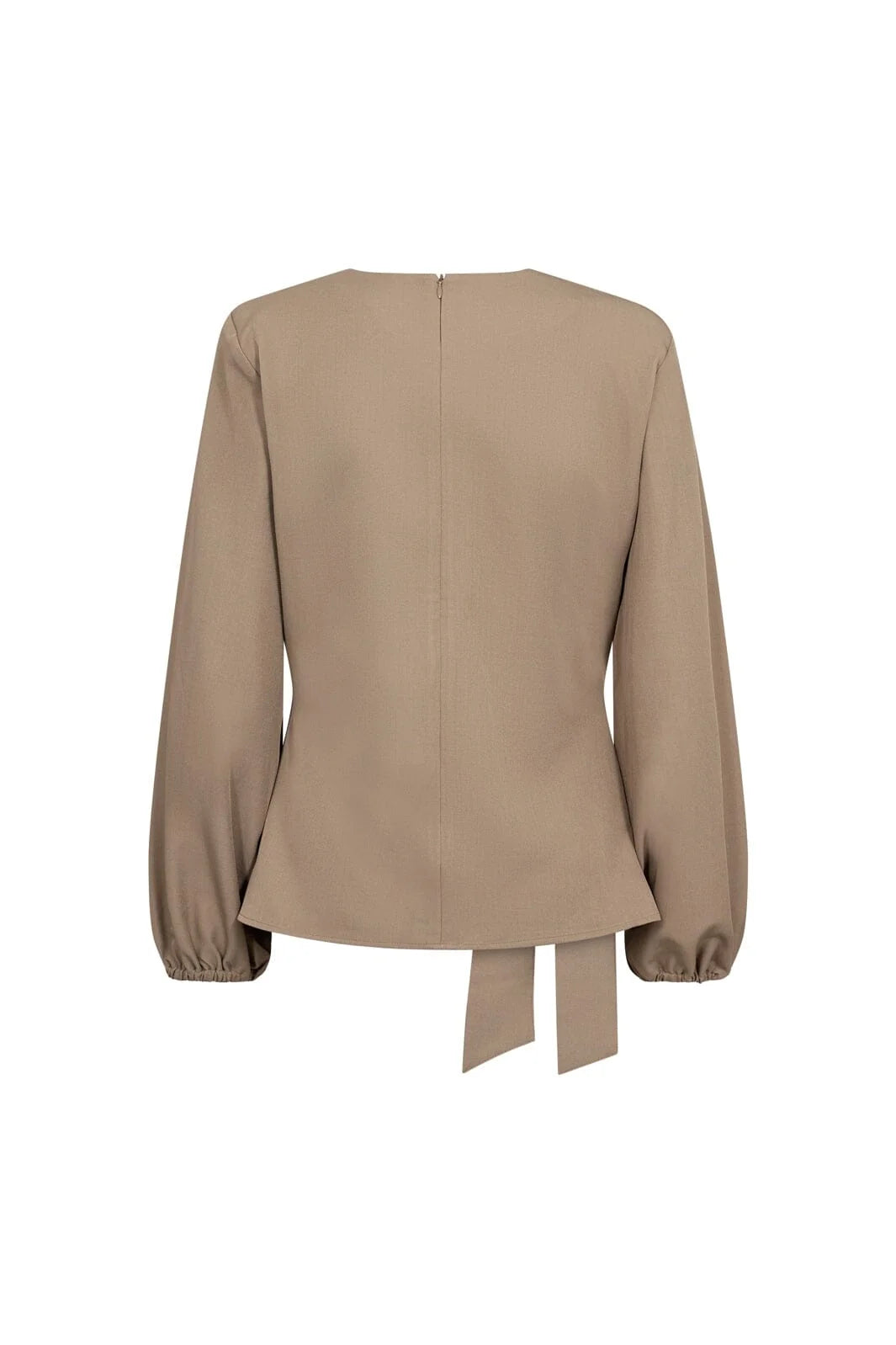 LunaCC Tie Blouse - Taupe