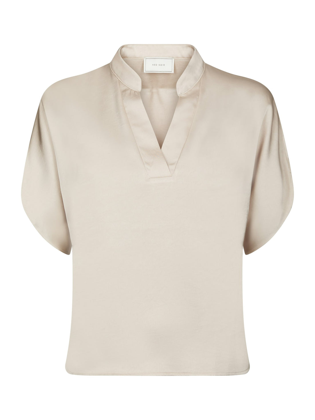 Anelle Heavy Sateen Blouse - Pearl