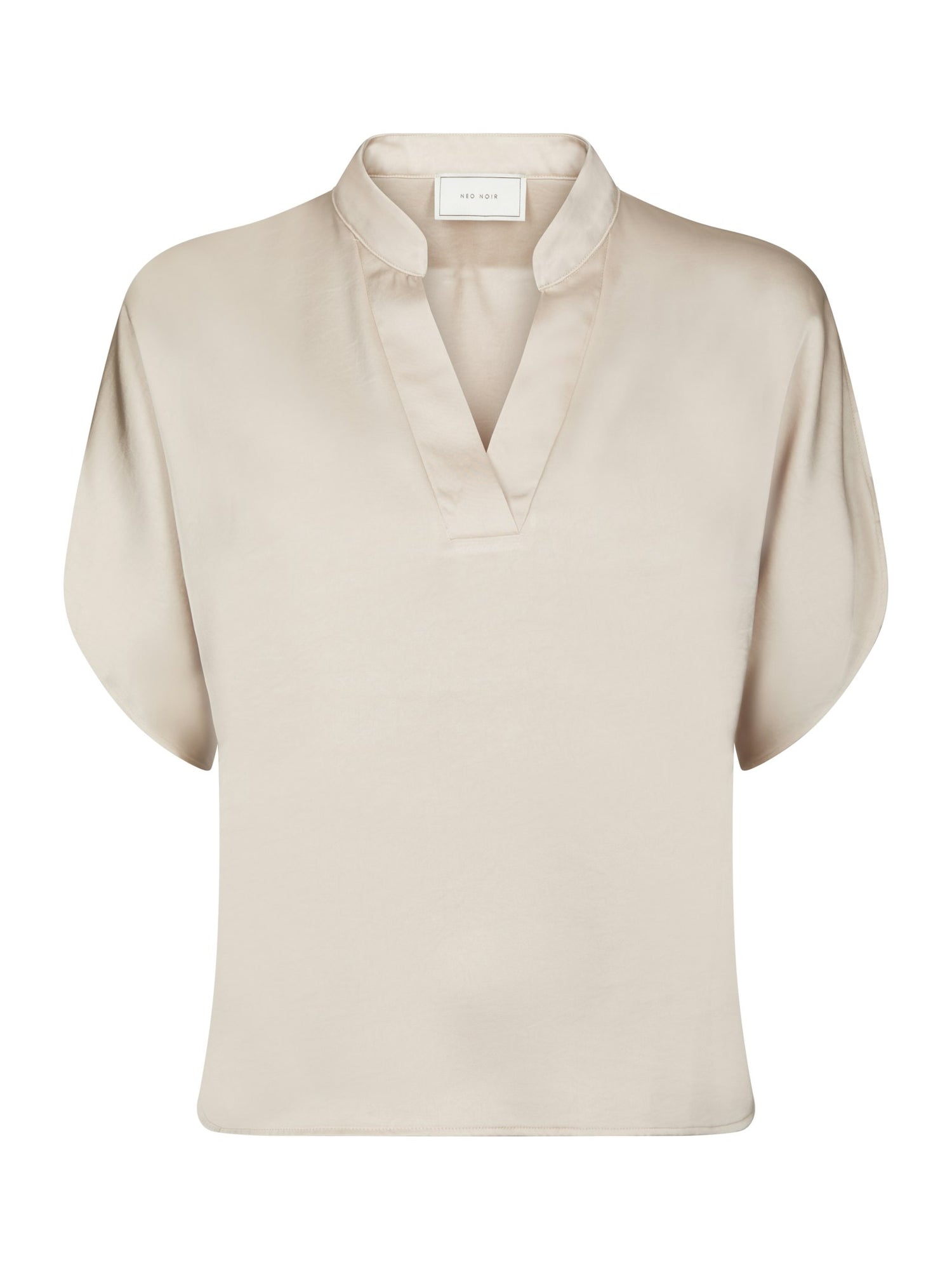 Anelle Heavy Sateen Blouse - Pearl