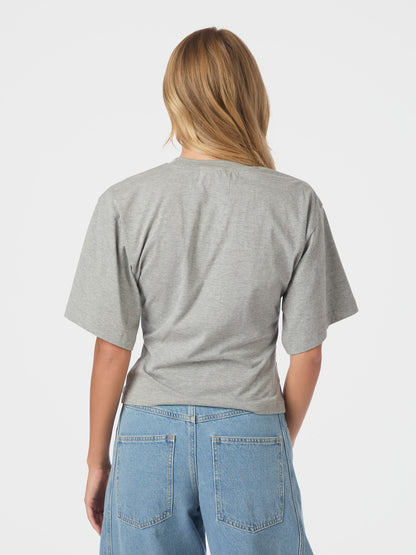 Asha Boxy Tee - Grey Melange
