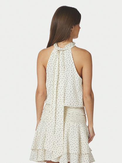 Jos Mini Dot Top - Off White
