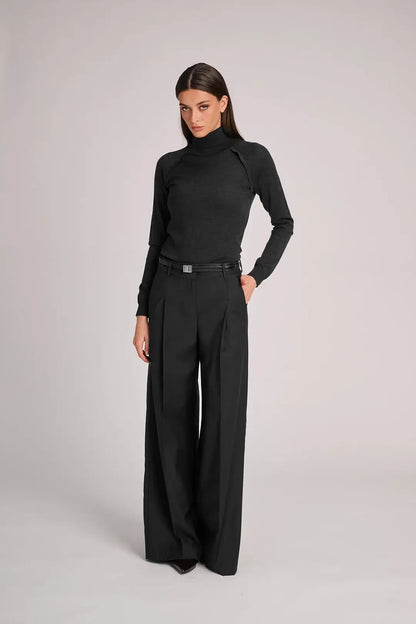 My_trousers Edith Coolwool - Black