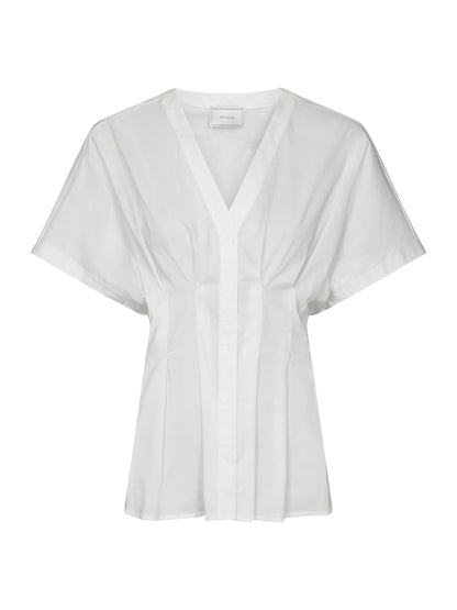 Adamma Poplin Blouse - White