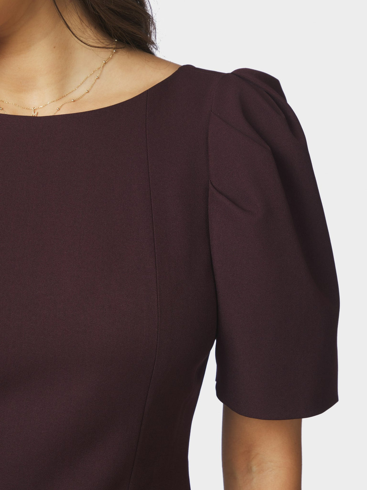 Mellisana Structure Blouse - Chocolate Plum