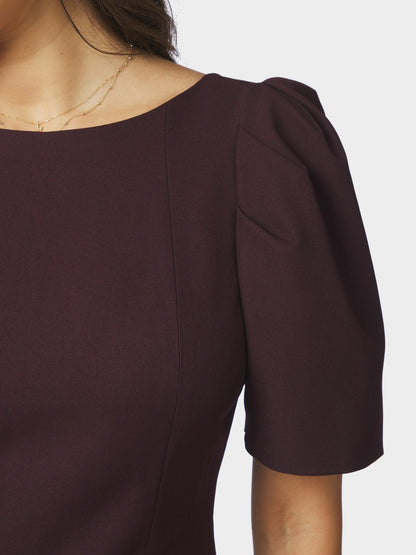 Mellisana Structure Blouse - Chocolate Plum