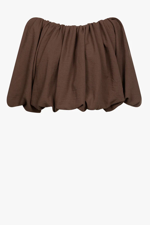 Now Off The Shoulders Top - Brown