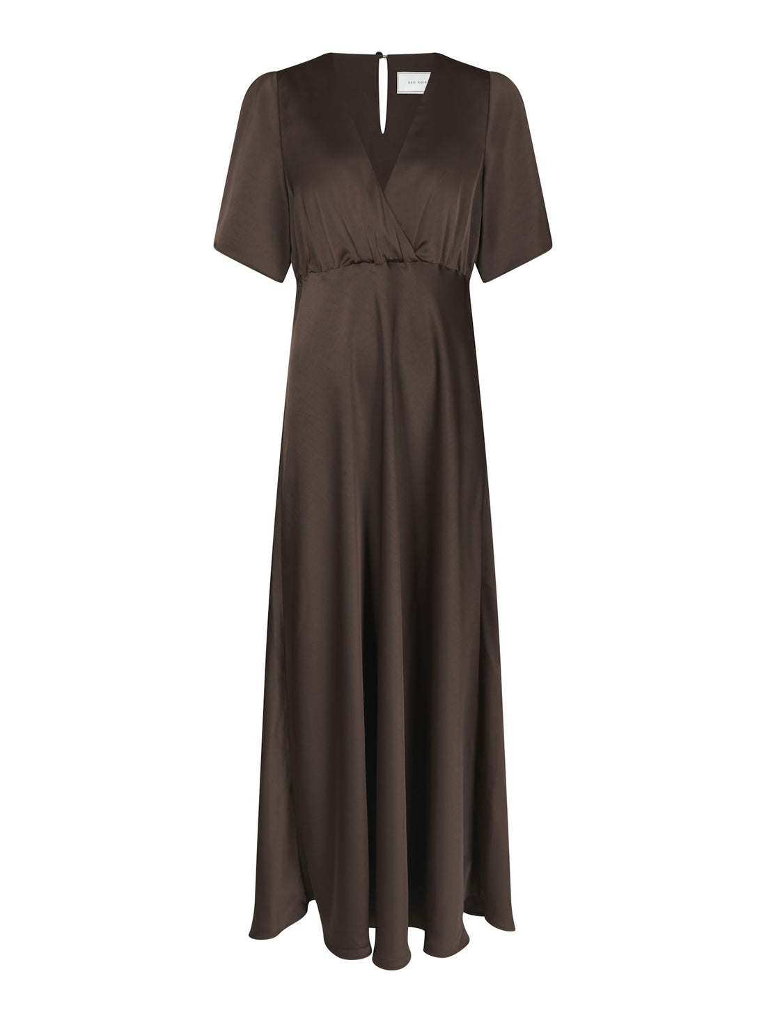 Zelina Heavy Sateen Dress - Dark Brown