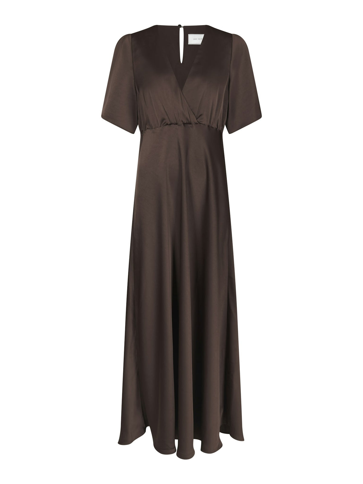 Zelina Heavy Sateen Dress - Dark Brown