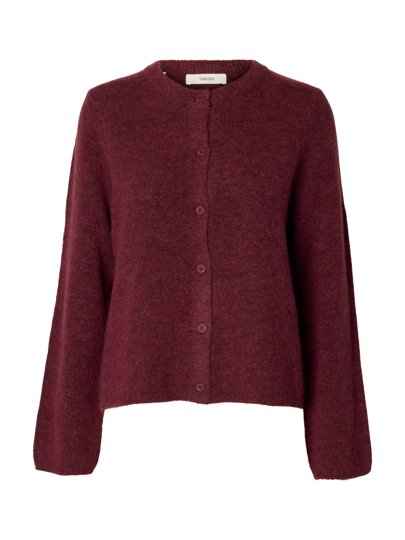 SLFlulu New LS Knit Cardigan - Tawny Port Mel.