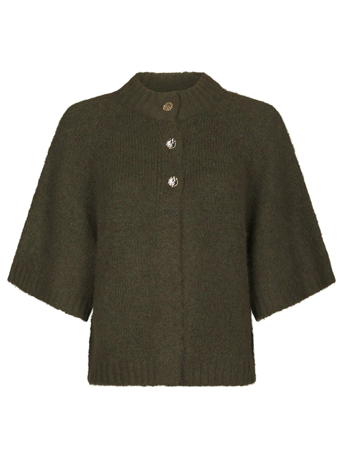 Benuta Fluffy Knit Cardigan - Army