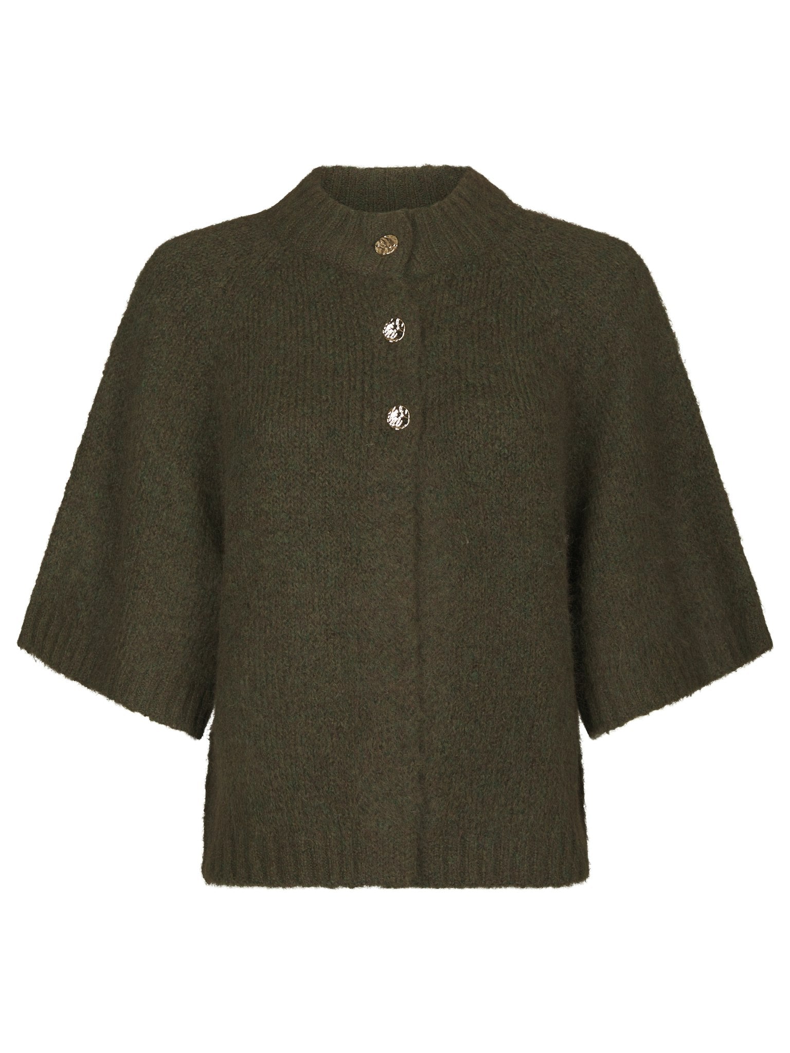 Benuta Fluffy Strickjacke - Army