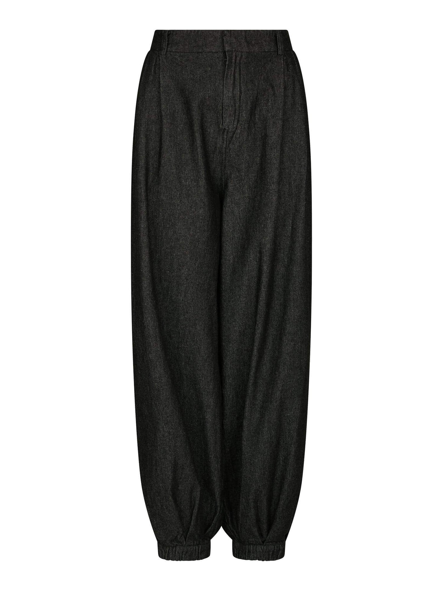 Fayla Denim Balloon Pants - Black