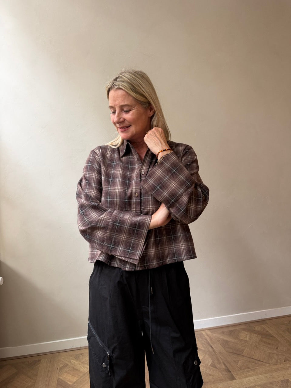 PRE-ORDER | Jaylin Flannel Check Shirt - Dark Taupe | LEVERING  EIND OKT / BEGIN NOV