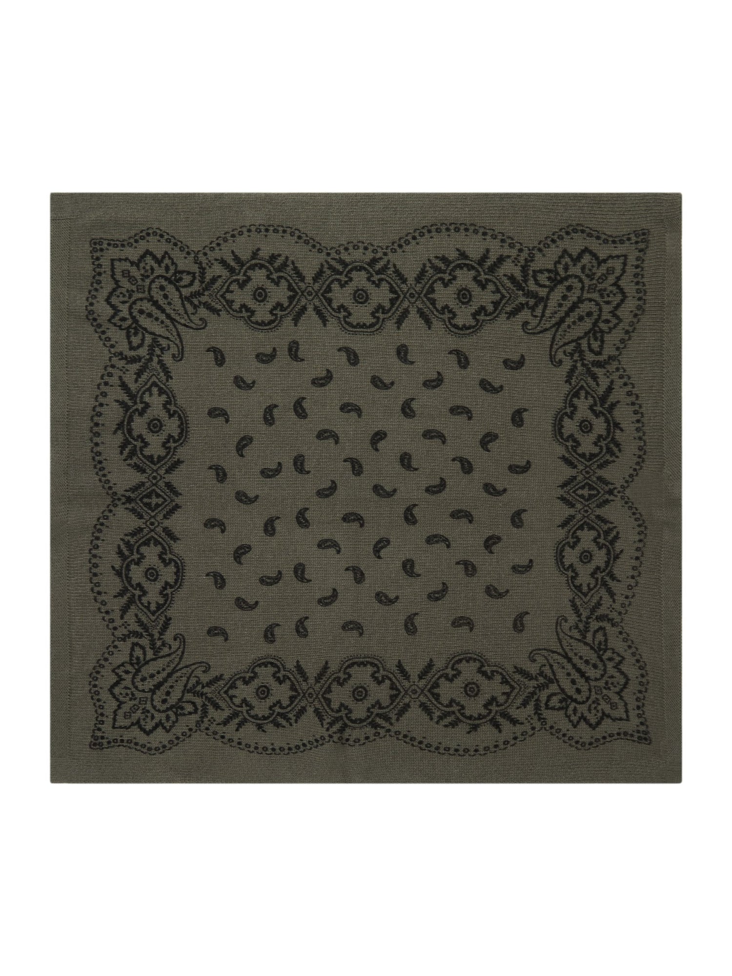 Adelina Paisley Knit Scarf - Army
