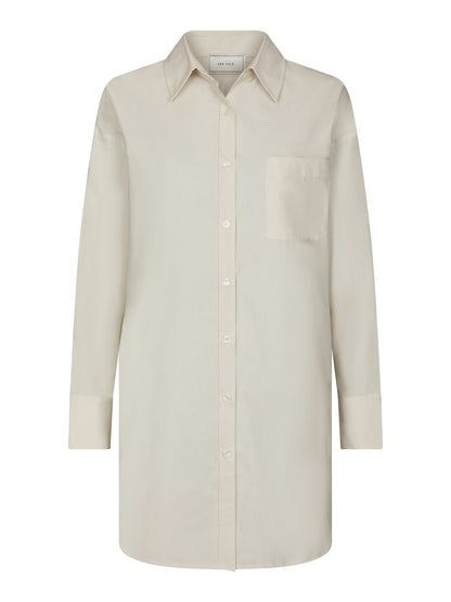 Halina Poplin Shirt - Ivory