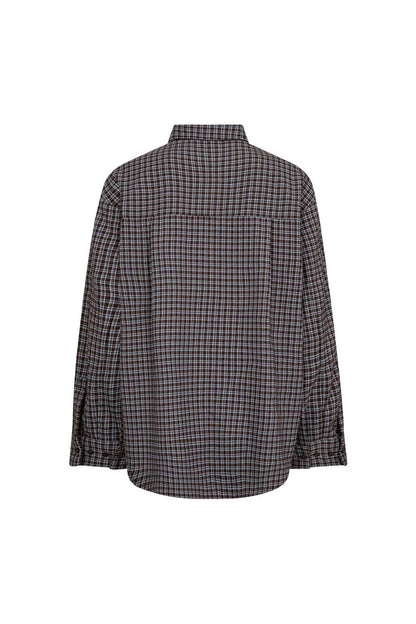 OdemCC Check Cuff Shirt - Dark Brown
