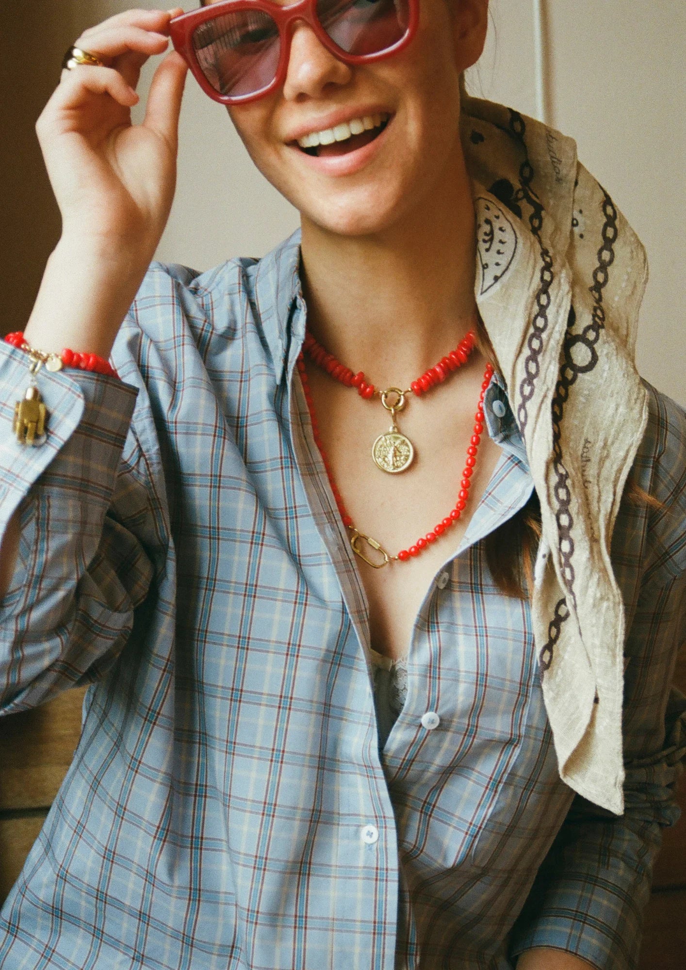Tommy Knotted Necklace - Red