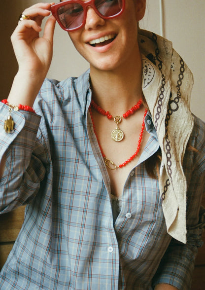 Tommy Knotted Necklace - Red