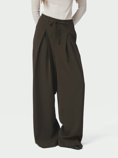 Eddina Woven Pants - Dark Brown