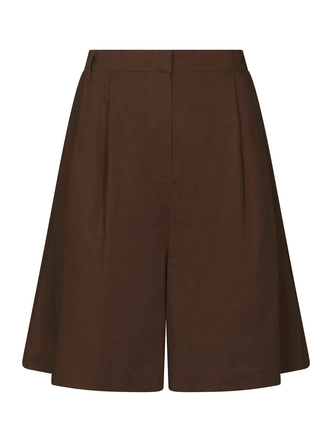 Nika Linen Shorts - Dark Brown