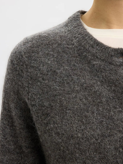 SLFlulu Knit Cardigan - Medium Grey Melange
