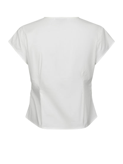 Fidi Poplin Top - White