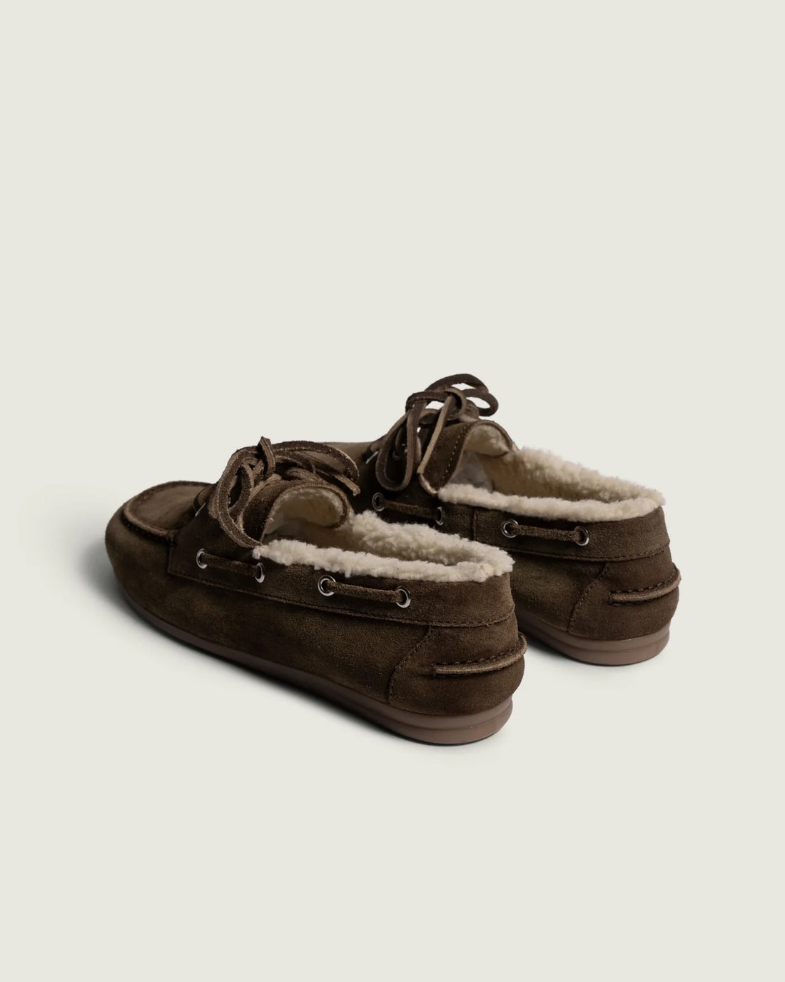 Boat Loafer Shearling - Dark Brown